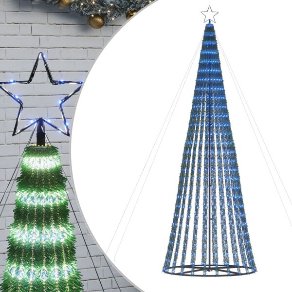 vidaXL LED Weihnachtsbaum 688 LEDs Blau 300 cm