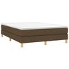vidaXL Boxspringbett mit Matratze Dunkelbraun 140x190 cm Stoff