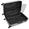 vidaXL Vierteiliges Hartschalen-Trolley-Set Silber
