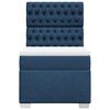 vidaXL Boxspringbett mit Matratze Blau 90x190 cm Stoff