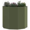 vidaXL Pflanzk&uuml;bel Olive Gr&uuml;n 60 x 60 x 50 cm Stahl