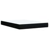 vidaXL Boxspringbett mit Matratze Schwarz 140x200 cm Stoff