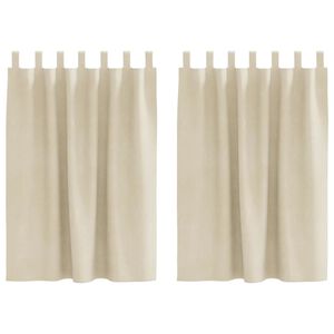 vidaXL Verdunkelungsvorh&auml;nge 2 stk. Creme 140 x 140 cm Samt