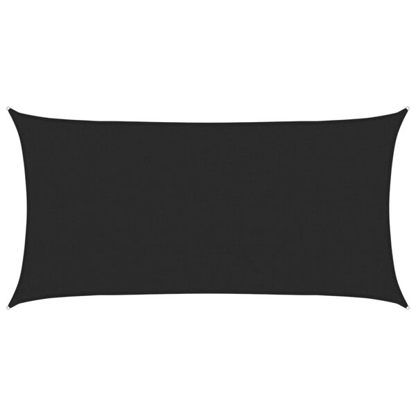 vidaXL Sonnensegel 160 g/m&sup2; Schwarz 2,5x5 m HDPE