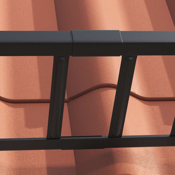 vidaXL Dachschneeschild Schwarz 300 x 2,5 x 20 cm Stahl