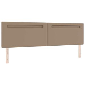 vidaXL LED Kopfteil Cappuccino 200 cm Kunstleder