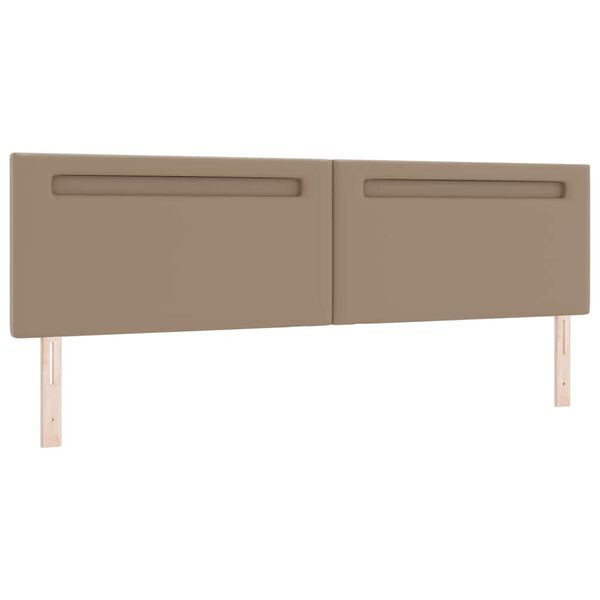 vidaXL LED Kopfteil Cappuccino 200 cm Kunstleder