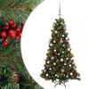 vidaXL K&uuml;nstlicher Weihnachtsbaum mit Weihnachtskugel 120 cm 150 LEDs