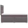 vidaXL Boxspringbett mit Matratze Grau 90x200 cm Kunstleder