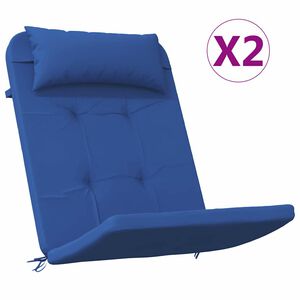 vidaXL Stuhlkissen Uni 2 pcs Blau 58 x 77 x 4,5 cm Oxford-Stoff