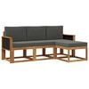 vidaXL Outdoor-Sofagarnitur 4 stk. Natur und Anthrazit