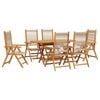 vidaXL Garten Essgruppe 7 stk. Beige Massivholz Akazie