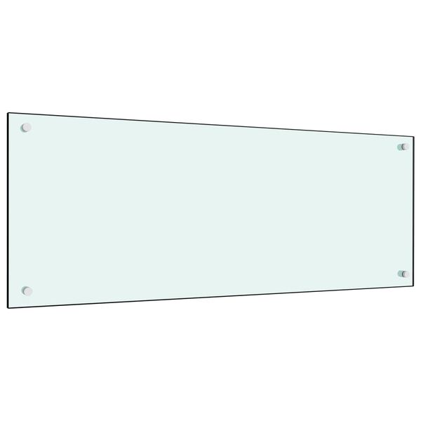 vidaXL K&uuml;chenr&uuml;ckwand Wei&szlig; 100x40 cm Hartglas