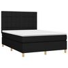 vidaXL Boxspringbett mit Matratze & LED Schwarz 140x190 cm Stoff