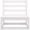 vidaXL 5-tlg. Garten-Lounge-Set Wei&szlig; Massivholz Kiefer