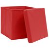 vidaXL Aufbewahrungsboxen mit Deckeln 4 Stk. 28x28x28 cm Rot