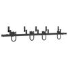 vidaXL Schiebet&uuml;rbeschlag-Set 183 cm Stahl Schwarz