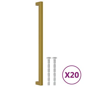 vidaXL M&ouml;belgriffe 20 Stk. Golden 320 mm Edelstahl