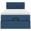 vidaXL Ottoman-Bett mit Matratze Blau 80x200 cm Stoff
