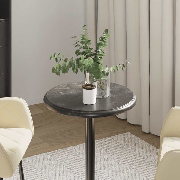 vidaXL Tischplatte Schwarz &Oslash;40x2,5 cm Marmor