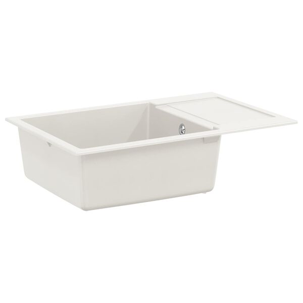 vidaXL Waschbecken Wei&szlig; 780 x 500 mm 80% Quarz und 20% Harz