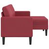 vidaXL 2-Sitzer-Sofa mit Chaiselongue L-Form Weinrot 125 cm Kunstleder