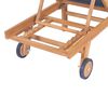 vidaXL Sonnenliege Klappbar mit Rädern Teak Massivholz und Textilene