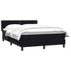 vidaXL Boxspringbett mit Matratze Schwarz 160x210 cm Samt