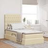 vidaXL Aufbewahrungsbett mit Matratze Creme 90 x 190 cm Polyester