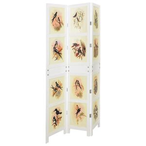 vidaXL Romdivider-Panel Wei&szlig; 106 x 165 cm MDF