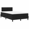 vidaXL Boxspringbett mit LED-Lichtleisten Schwarz 120 x 190 cm Stoff