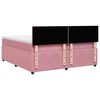 vidaXL Boxspringbett mit Matratze Rosa 200x200 cm Samt