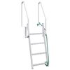 vidaXL 4-Stufen Dockleiter Silber 58 x 77 x 166 cm Aluminium