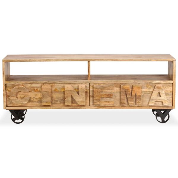 vidaXL TV-Schrank Massivholz Mango 120x30x48 cm