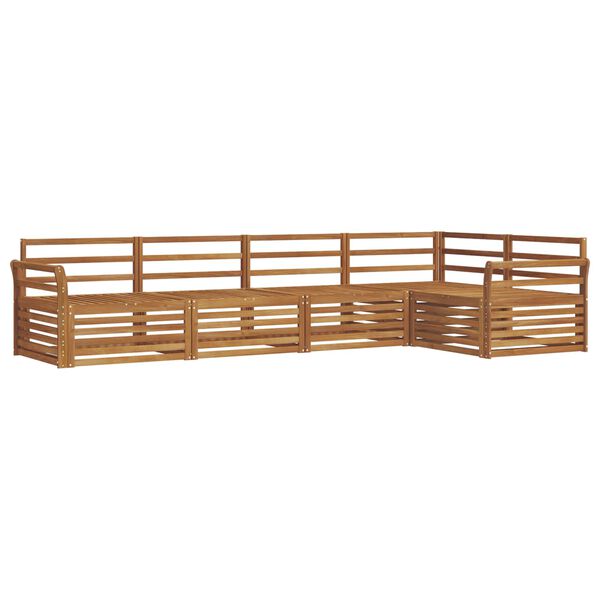 vidaXL Outdoor-Sofagarnitur 5 pcs Natur Massivholz Akazie
