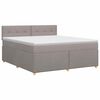 vidaXL Boxspringbett mit Matratze Taupe 140 x 200 cm Stoff