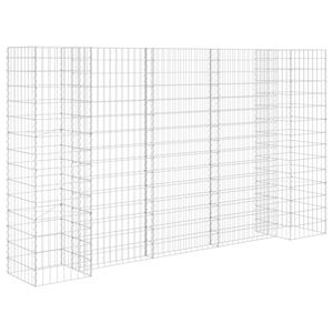 vidaXL H-f&ouml;rmiger Gabionen-Pflanzkorb Stahldraht 260x40x150 cm