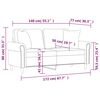 vidaXL 2-Sitzer-Sofa mit Kissen Rosa 140 cm Samt