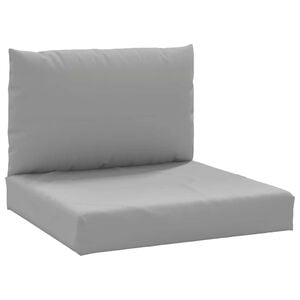 vidaXL Palettenkissen 2-tlg. Grau Oxford-Gewebe