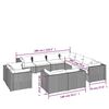 vidaXL 11-tlg. Garten-Lounge-Set mit Kissen Braun Poly Rattan