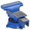 vidaXL Schraubstock Blau 100 mm Gusseisen