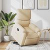 vidaXL Relaxsessel mit Aufstehhilfe Elektrisch Creme Stoff