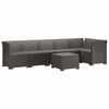 vidaXL 6-Sitzer Garten Sofa Rattan Look PP Hellgrau