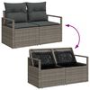 vidaXL Garten-Sofa-Set mit Speicher 8 pcs Grau Poly Rattan