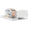 vidaXL Massivholzbett ohne Matratze Wei&szlig; 75x190 cm Kiefernholz