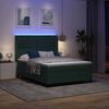 vidaXL LED Boxspringbett mit Matratze Argyle Gr&uuml;n 140 x 190 cm Samt