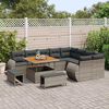 vidaXL Garten-Sofa-Set 12 pcs Grau Poly-Rattan