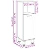 vidaXL Badezimmerschrank mit T&uuml;r Schwarz Eichen-Optik 30 x 30 x 95 cm