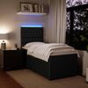 vidaXL Boxspringbett mit Matratze Schwarz 90x190 cm Samt