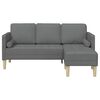 vidaXL Sofa Set mit Kissen Dunkelgrau Polyester